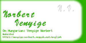 norbert venyige business card